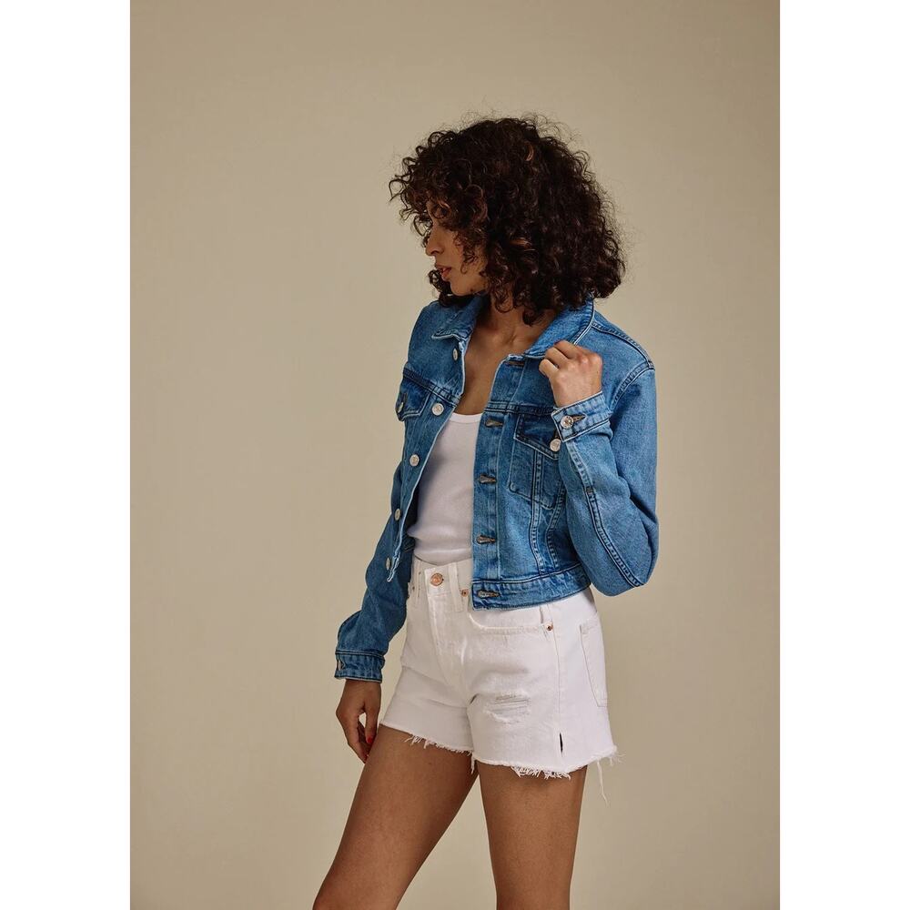 NWT- Anthropologie $198 Edwin MAYA JEAN JACKET Cropped SZ:XS SOLD OUT ON LINE! - Picture 3 of 5